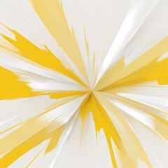 Abstract Painting with Brushstrokes and Explosions of Color yellow and white