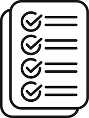 Vector illustration of a checklist with tick marks symbolizing organization and task completion