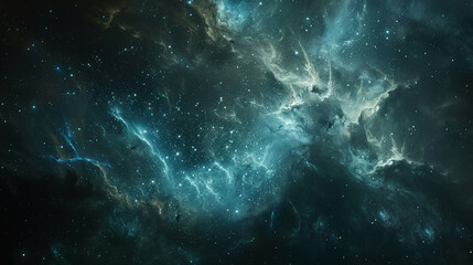 Fototapeta premium Nebula and Star Field: Exploring the Enigmatic Depths of Space Through Mesmerizing Astrophotography