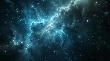 Fototapeta premium Nebula and Star Field: Exploring the Enigmatic Depths of Space Through Mesmerizing Astrophotography