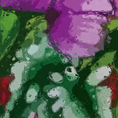 Oil painting and various flowers, chrysanthemum scenery, chrysanthemums, butterflies, birds, tigers, beautiful scenery