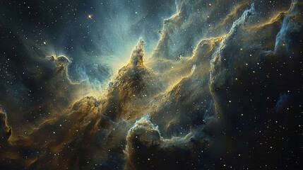 Fototapeta premium Nebula Cloud A Spectacular Display of Celestial Beauty Captured in Stunning Astrophotography