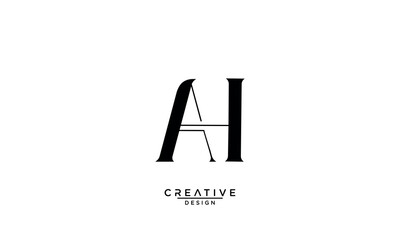 AH, HA, A, H, Abstract Letters Logo Monogram