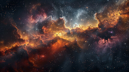 Naklejka premium Nebula Cloud A Spectacular Display of Celestial Beauty Captured in Stunning Astrophotography