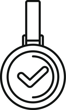 recommend clip art: Minimalist approved stamp icon with simple line art design and elegant monochrome vector illustration for official business certification and quality assurance