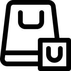 shopping bag icon. vector line icon for your website, mobile, presentation, and logo design.