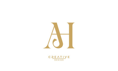 AH, HA, A, H, Abstract Letters Logo Monogram