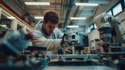 Advanced robotics workshop for university students, hands-on learning with state-of-the-art machines