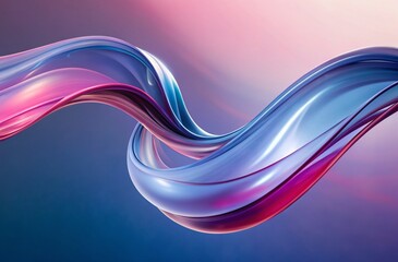 Pastel-colored, flowing wave design with smooth, gradient elements, generative ai