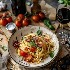 Delicius pasta with tomato sauce