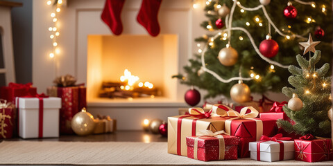 weihnachtsbaum mit geschenken