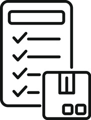 Vector icon of a checklist with a vintage floppy disk, representing data management and task completion