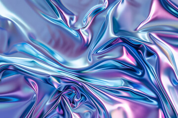 Obraz premium Blue And Purple Abstract Vibrant Iridescent Holographic Background