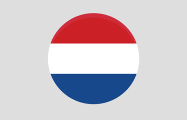 Simple vector button flag - Netherlands flag