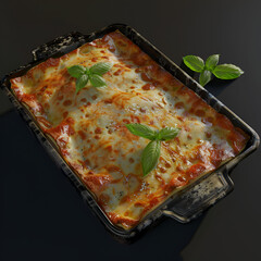 Delicious lasagna, Italian cuisine