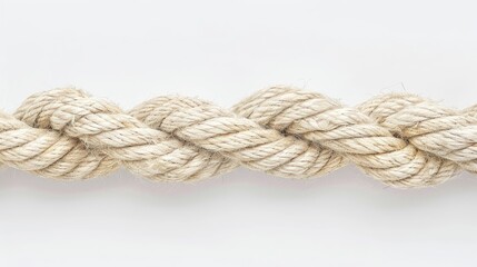 Rope white background strength twisted 