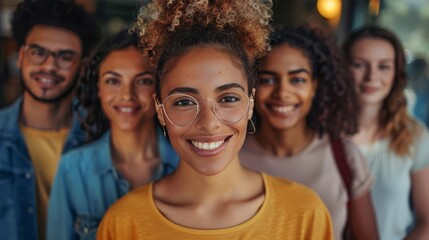 Fototapeta premium Diversity and inclusion initiatives at a global firm, fostering a welcoming and supportive workplace culture