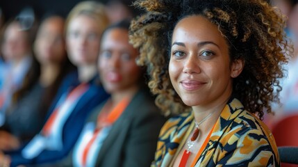 Diversity and inclusion in global conferences, featuring speakers and attendees from various backgrounds