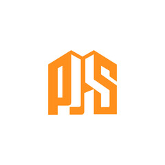 Fototapeta premium PS logo vector business 3d