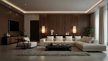 luxury modern living room illustration