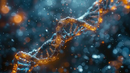 A DNA helix close up illustration. 