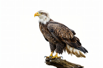 Obraz premium Bald Eagle isolated on a white background. (Haliaeetus leucocephalus)