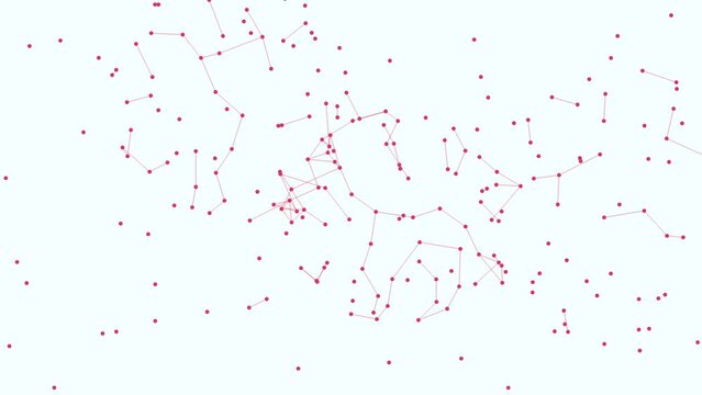 A constellation-like pattern emerges as dots are connected by lines in this image, creating a visually captivating arrangement