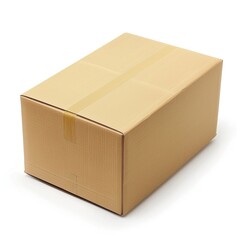 Cardboard carton box delivering isolated on white background  