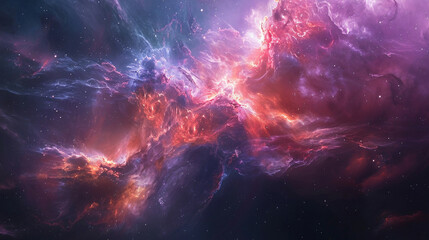 Naklejka premium Radiant Cosmic Tapestry Capturing the Stunning Beauty and Power of a Stellar Explosion in Mesmerizing Detail