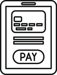 Modern digital mobile payment icon illustration with secure online transaction technology for smartphone banking and financial services