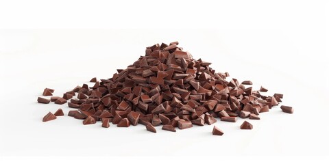 Pile chopped, milled chocolate Generative AI