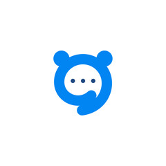 Bubble Chat Social Interaction Logo