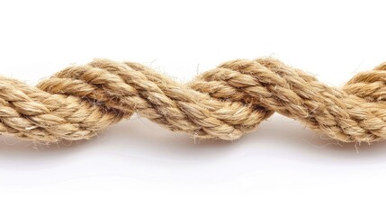 Rope white background strength twisted  