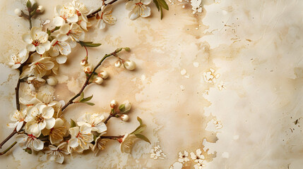 Floral print on beige background. PHOTOGRAPHY  