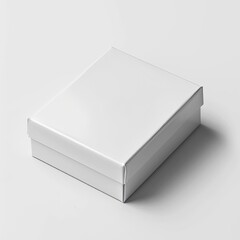 White box design on minimal background isolated on white background 
