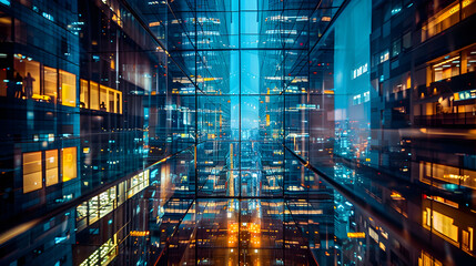 futuristic business perspective and cityscape at night PHOTOGRAPHY


