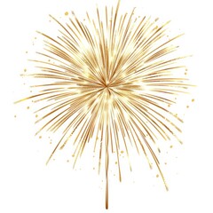 Colorful gold a firework fireworks backgrounds outdoors isolated on white background  