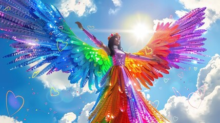 Obraz premium Solidarity Through Pride: A Celebration of Hope and Inclusivity