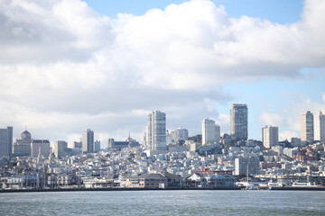 Naklejka premium San Francisco City Skyline Viewed from the Bay