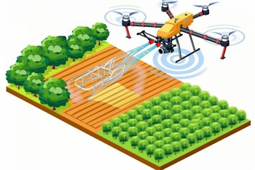 Playful, sustainable desert farming operations utilize smart drones to enhance agriculture and wine production in arid fields
