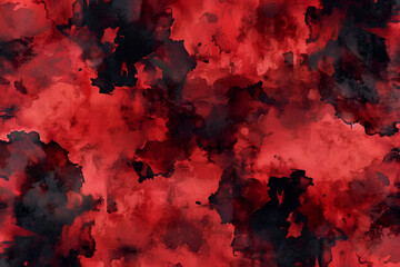 seamless red watercolor artist Mural wallpaper texture with stains, grainy and grunge red watercolor vector art background, Modern abstract red texture, Red Smoke Like Cloud Wave Effect On Black