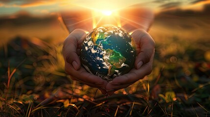 Global Harmony: Earth as a Symbol of Unity and Prosperity