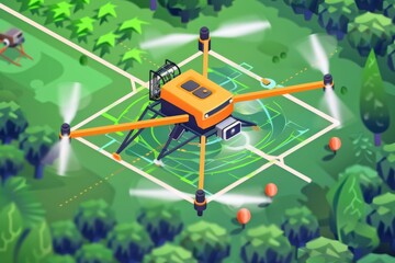 Smart, sustainable farming operations in desert agriculture utilize playful drones to optimize wine production in field