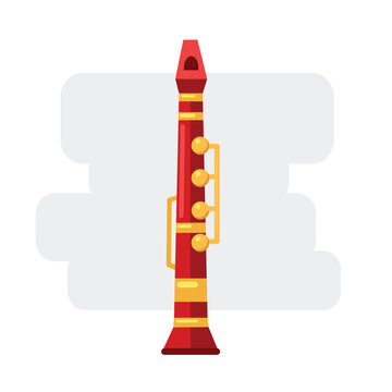 Clarinet icon clipart avatar logotype isolated vector illustration