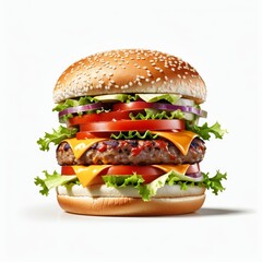  Hyper-Realistic Burger Illustration
