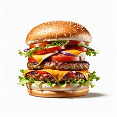  Hyper-Realistic Burger Illustration