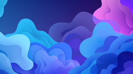 Blue and Purple Cloud Background Illustration - Dreamy Sky Landscape