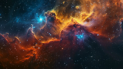 Fototapeta premium Stars Nebula in Space Capturing the Awe-Inspiring Beauty of the Cosmos in Stunning Detail