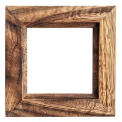 Walnut wood backgrounds hardwood frame isolated on white background 