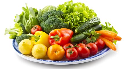 "Fresh and Vibrant: A Colorful Array of Vegetables Presented on a Stylish Plate - Ideal for Healthy Eating Concepts!"





